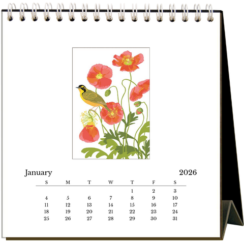 Garden Birds 2026 - Desk Calendar