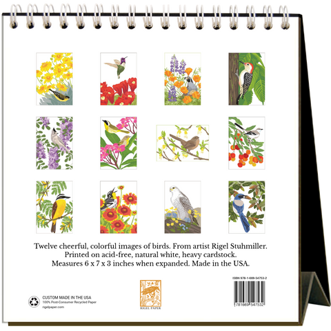 Birds 2027 Easel Desk Calendar