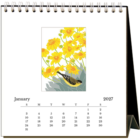 Birds 2027 Easel Desk Calendar