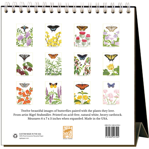 Butterflies 2027 Easel Desk Calendar