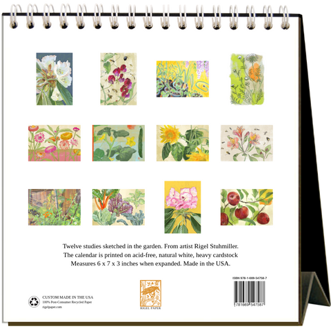 Garden Sketchbook  2027 Easel Desk Calendar