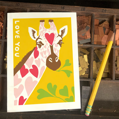 RLO-235 Giraffe Hearts and Words