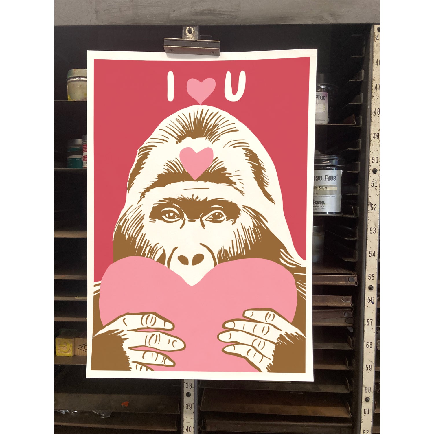 RLO-236 I Love You Gorilla Hearts – Retail.RigelPaper
