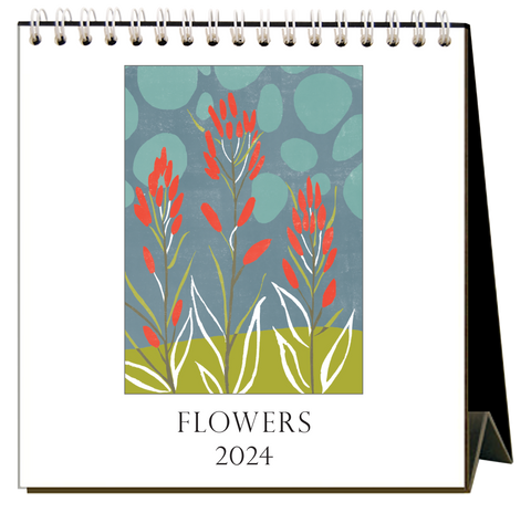 Flowers 2024 Desk Calendar