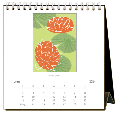 Flowers 2024 Desk Calendar